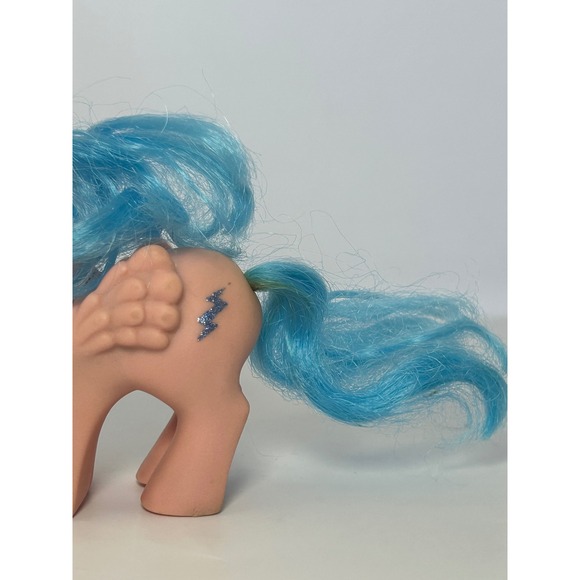 Vintage 1983 My Little Pony G1 Firefly Pegasus Blue Hair Pink Body Hasbro Toy - Picture 9 of 11